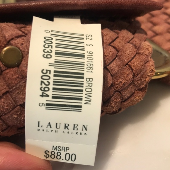 Ralph Lauren Woven Belt with Gold Buckle - Picture 7 of 8